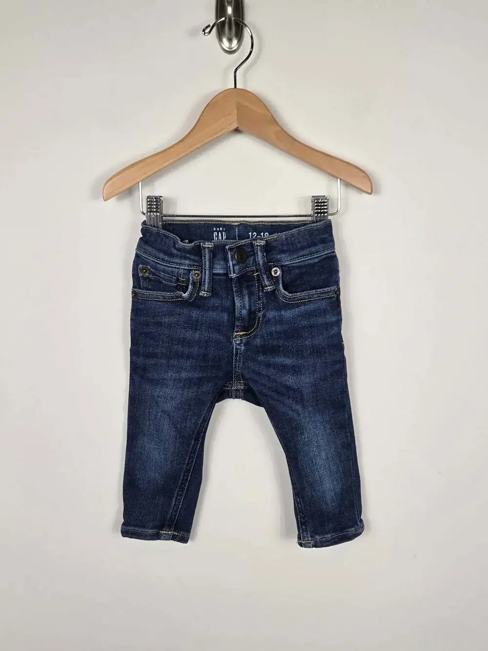 Baby GAP Skinny Jeans 12-18M Dark Wash Stretch Denim Toddler Y2K